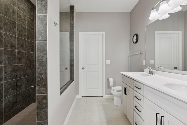 15382 71st St NE, Otsego, MN 55330 - full bathroom featuring walk in shower, double vanity, and tile patterned floors