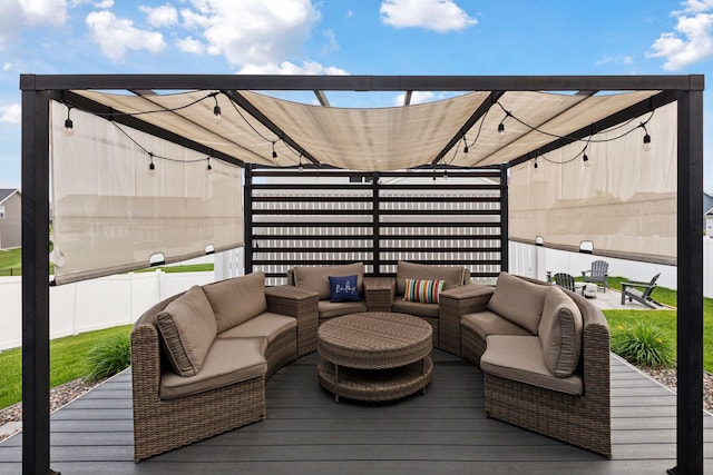 15382 71st St NE, Otsego, MN 55330 - deck featuring an outdoor living space