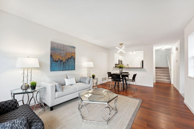 2060 Shenandoah Ct Unit F, Plymouth, MN 55447 - living room featuring stairway and wood finished floors