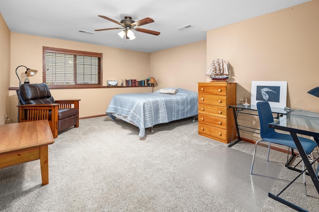 1805 Maple Ln, Saint Cloud, MN 56304 - bedroom featuring an office area and ceiling fan