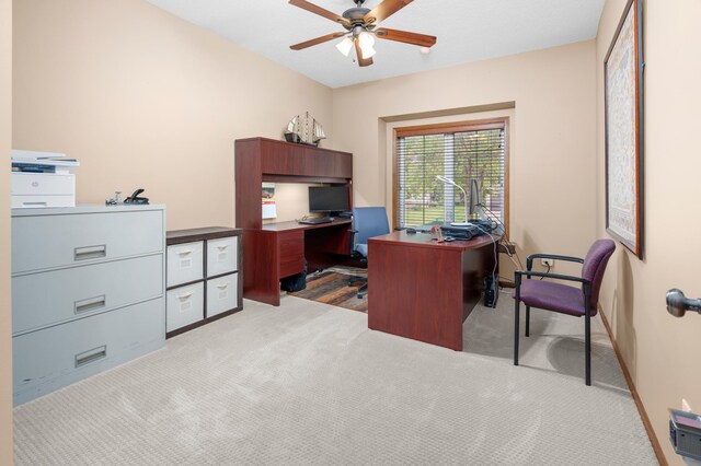 1805 Maple Ln, Saint Cloud, MN 56304 - carpeted office space featuring ceiling fan and baseboards