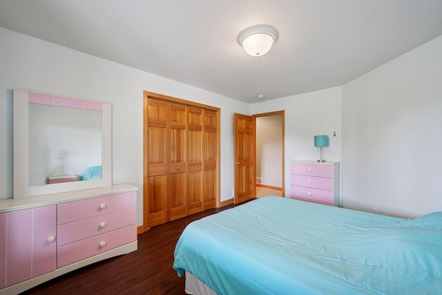 9015 Schutte Ct, Corcoran, MN 55340 - bedroom featuring dark wood-type flooring and a closet
