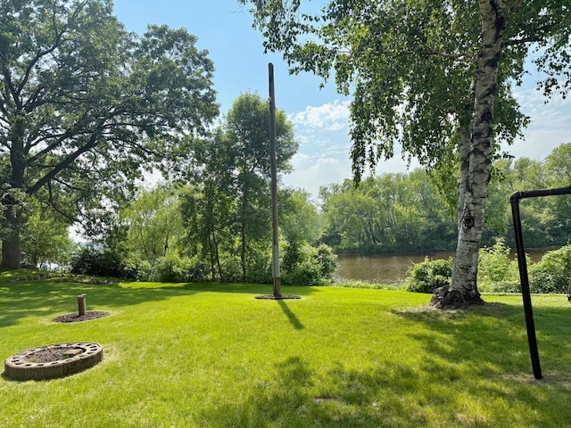 17535 Riverwood Dr, Little Falls, MN 56345 - view of grassy yard featuring a water view