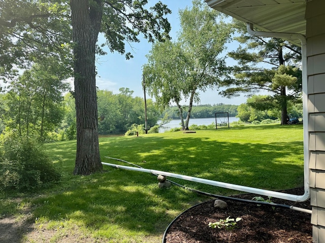 17535 Riverwood Dr, Little Falls, MN 56345 - view of grassy yard featuring a water view