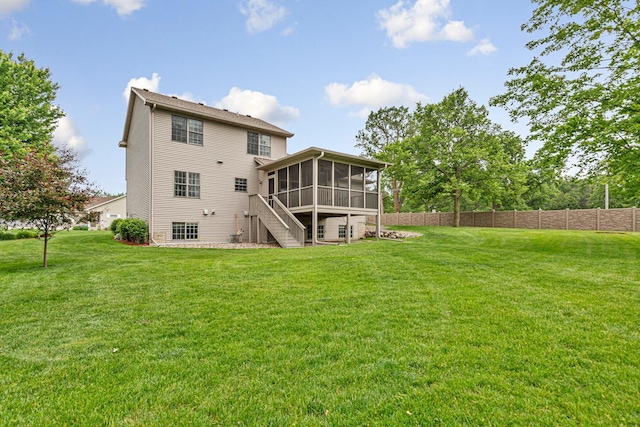 1830 Whitetail Run Pl NE, Owatonna, MN 55060 - back of property with a sunroom and stairs
