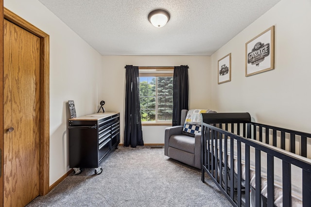 620 Acacia Dr S, Annandale, MN 55302 - carpeted bedroom featuring a textured ceiling and a nursery area
