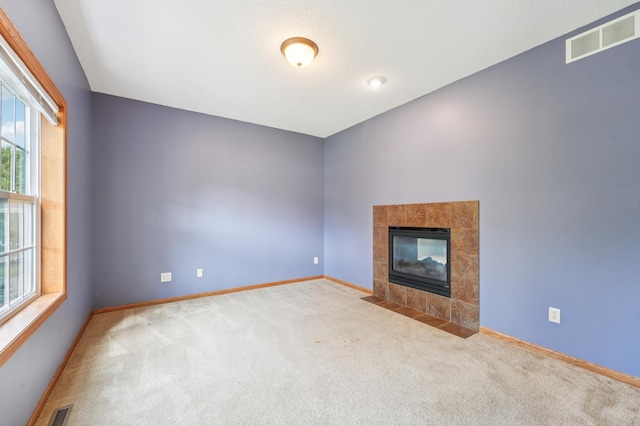 936 Waterford Way, Jordan, MN 55352 - unfurnished living room with carpet floors and a fireplace