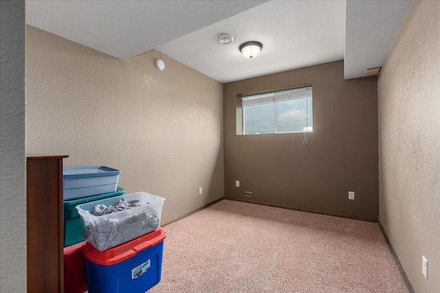 E633 950th Ave, Stanton Twp, WI 54734 - spare room featuring carpet, a textured wall, and a smoke detector