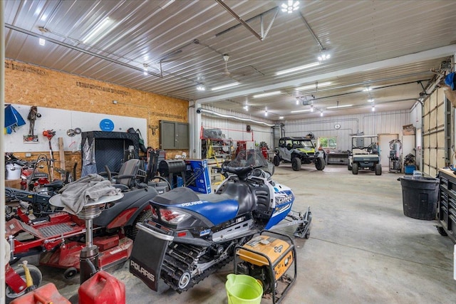 E633 950th Ave, Stanton Twp, WI 54734 - garage with a workshop area