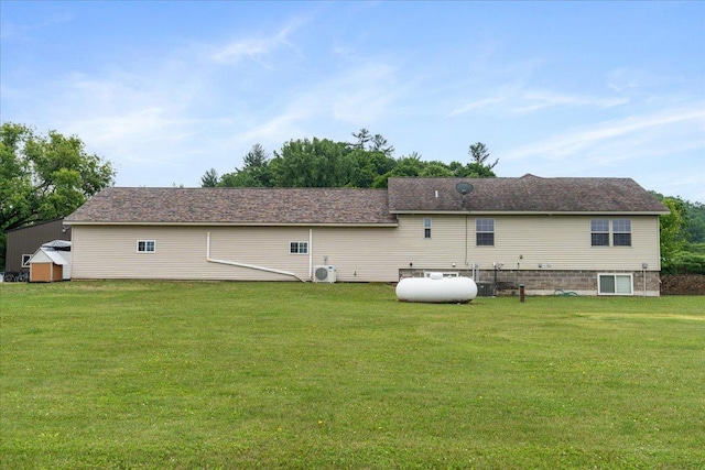 E633 950th Ave, Stanton Twp, WI 54734 - rear view of house featuring a yard