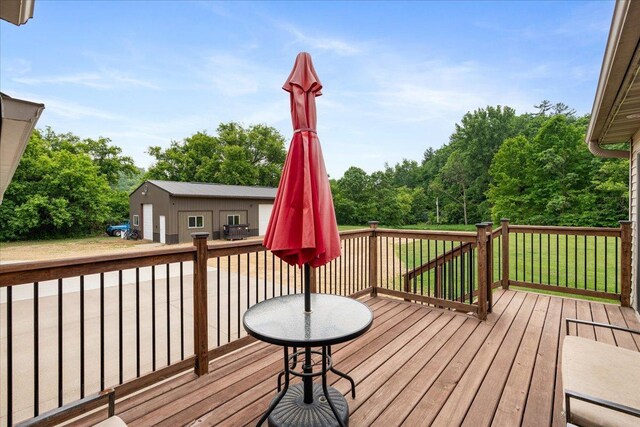 E633 950th Ave, Stanton Twp, WI 54734 - view of wooden terrace