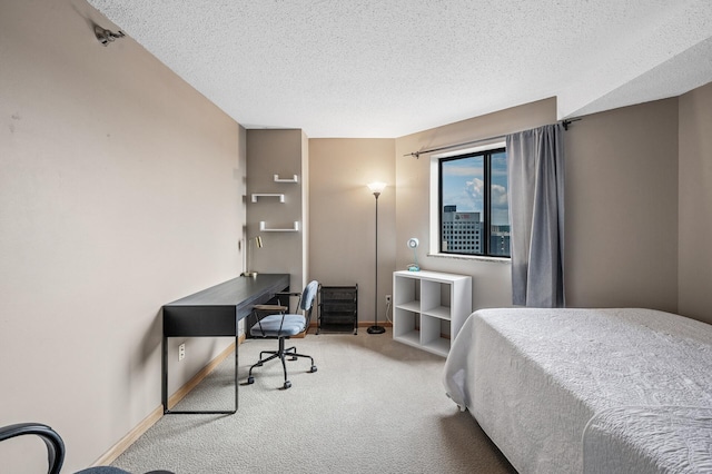 78 10th St E Unit 2901, Saint Paul, MN 55101 - carpeted bedroom featuring a textured ceiling and a desk