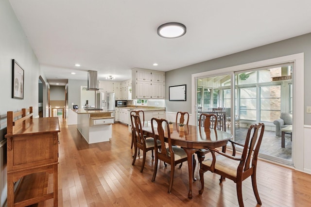 2125 Innsbruck Pkwy, Columbia Heights, MN 55421 - dining room featuring light wood-type flooring and recessed lighting