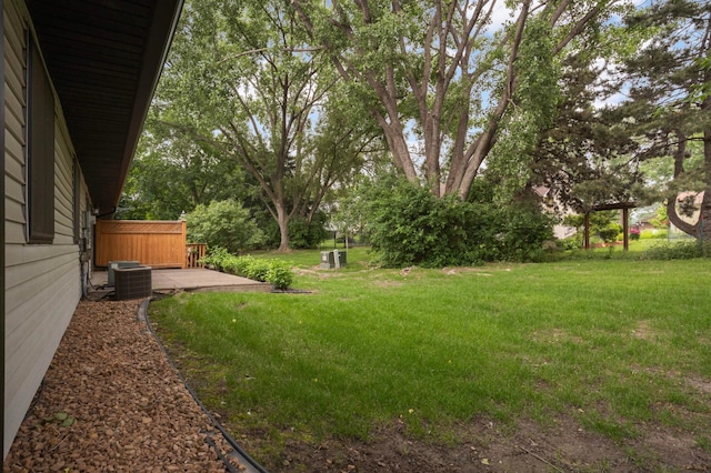 8824 134th St W, Apple Valley, MN 55124 - view of green lawn with a patio area and view of scattered trees