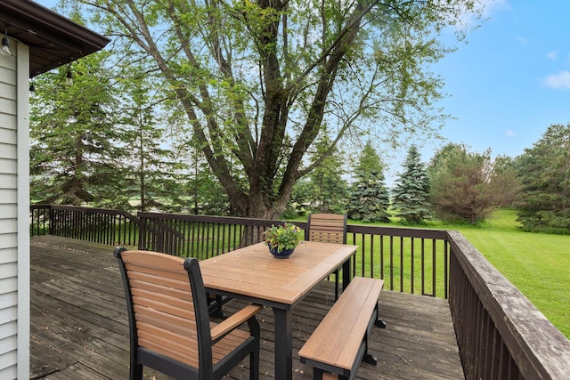 23525 Strehler Rd, Corcoran, MN 55357 - wooden terrace with a yard and outdoor dining space