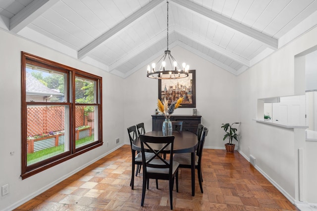 715 Forest Dale Rd, New Brighton, MN 55112 - dining room with a chandelier and wood ceiling