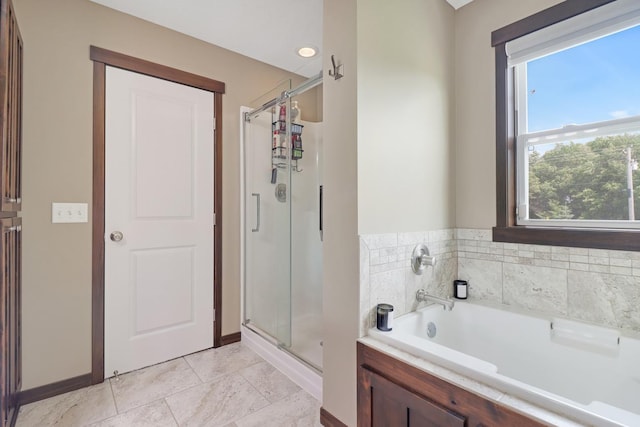 369 144th Ln NW, Andover, MN 55304 - bathroom with a stall shower and a bath