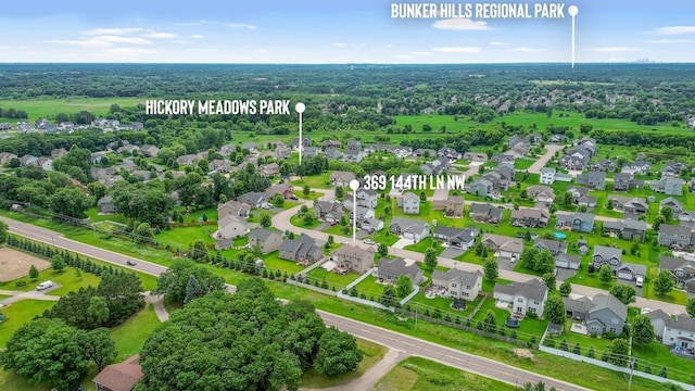 369 144th Ln NW, Andover, MN 55304 - aerial perspective of suburban area