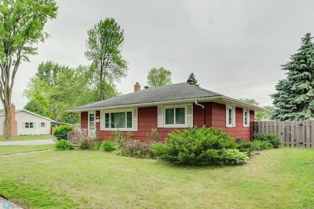 1021 1st St S, Moorhead, MN 56560 - ranch-style home with a chimney and roof with shingles