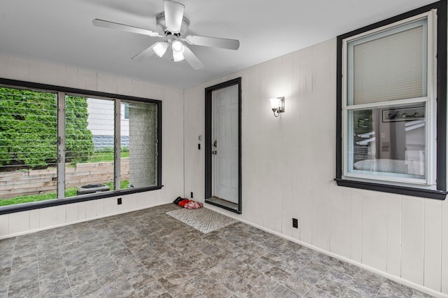 242 Winona St W, West Saint Paul, MN 55118 - view of exterior entry with a ceiling fan and a patio area