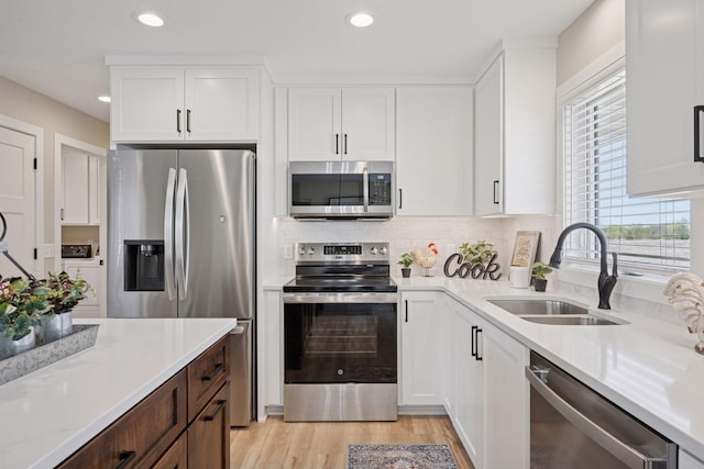 6676 Jason Ave NE, Monticello, MN 55362 - kitchen with appliances with stainless steel finishes, white cabinets, recessed lighting, and tasteful backsplash