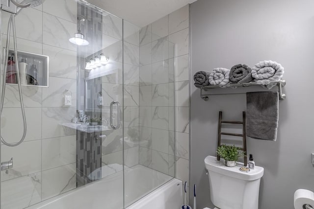 20206 Monks Ave, Mankato, MN 56001 - full bath with toilet and shower / bath combination with glass door