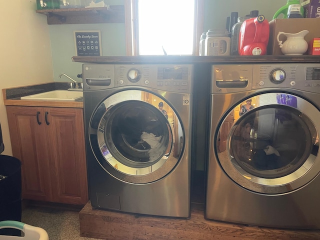 26780 Packard St NE, Athens Twp, MN 55040 - washroom with independent washer and dryer and cabinet space