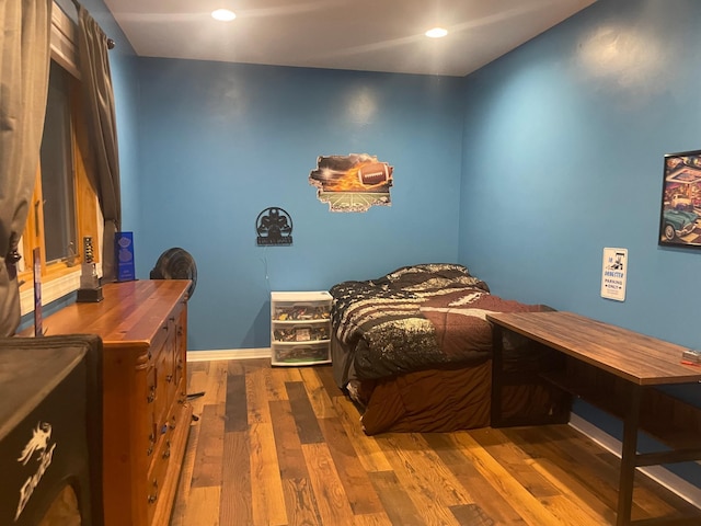 26780 Packard St NE, Athens Twp, MN 55040 - bedroom featuring dark wood-type flooring and recessed lighting