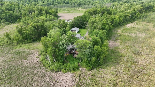 695 Pine Lake Ln, Bone Lake Twp, WI 54837 - aerial view of property and surrounding area with a forest