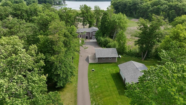 695 Pine Lake Ln, Bone Lake Twp, WI 54837 - aerial view of property and surrounding area featuring a large body of water
