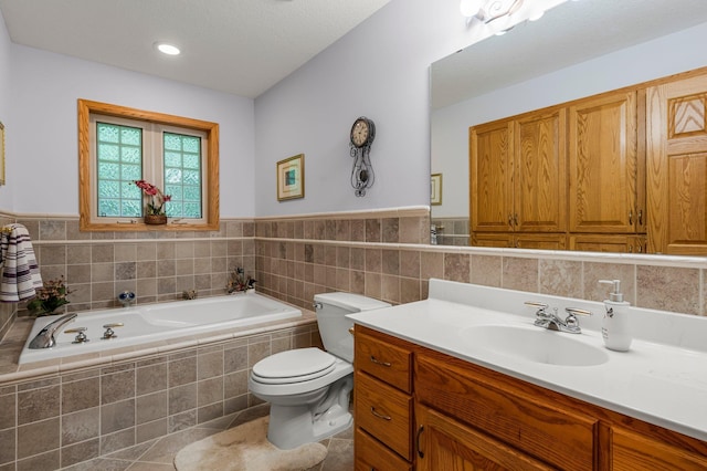 9855 Kadler Ave NE, Otsego, MN 55362 - full bath featuring a garden tub, vanity, and tile patterned floors