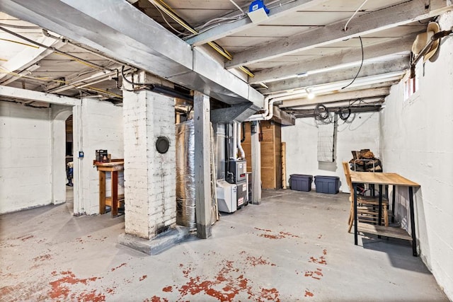 28 16th St, Cloquet, MN 55720 - unfinished basement featuring heating unit