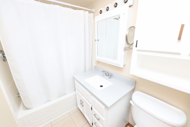 17 Lake St, Osakis, MN 56360 - full bath with vanity, shower / bath combo, and tile patterned floors