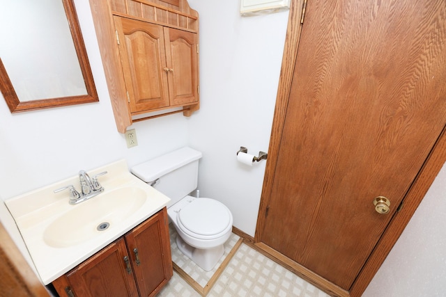 17 Lake St, Osakis, MN 56360 - half bath with vanity and tile patterned floors
