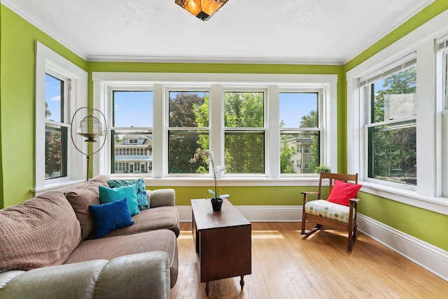1725 Hague Ave Unit 4, Saint Paul, MN 55104 - sunroom / solarium with wood-type flooring and ornamental molding