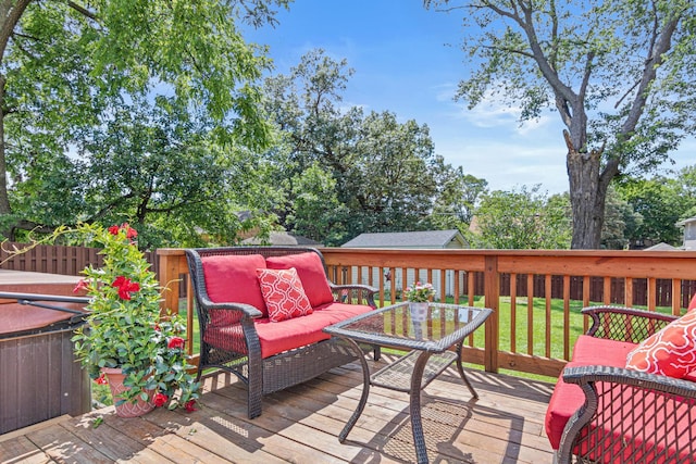 957 Hall Ave W, Saint Paul, MN 55118 - deck featuring outdoor lounge area
