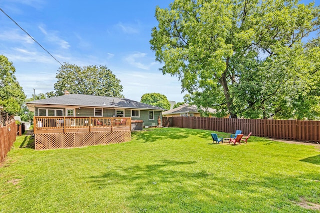 957 Hall Ave W, Saint Paul, MN 55118 - fenced backyard featuring a deck