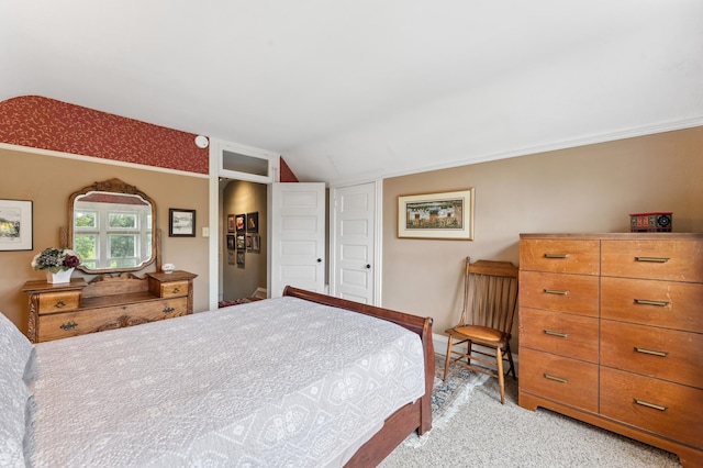 2145 Knapp St, Saint Paul, MN 55108 - bedroom featuring vaulted ceiling and carpet floors