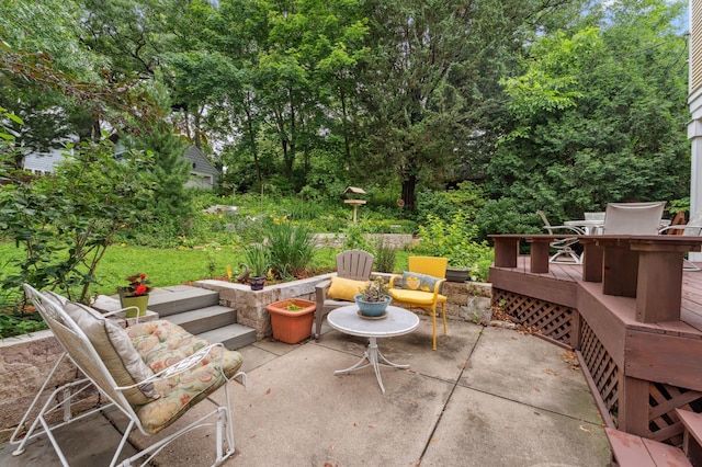 2145 Knapp St, Saint Paul, MN 55108 - view of patio with a deck