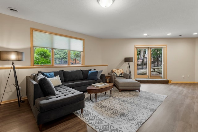 3933 Donegal Way, Eagan, MN 55122 - living area with wood finished floors and recessed lighting