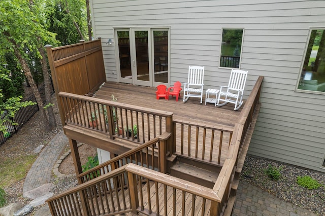3933 Donegal Way, Eagan, MN 55122 - deck featuring stairs and french doors