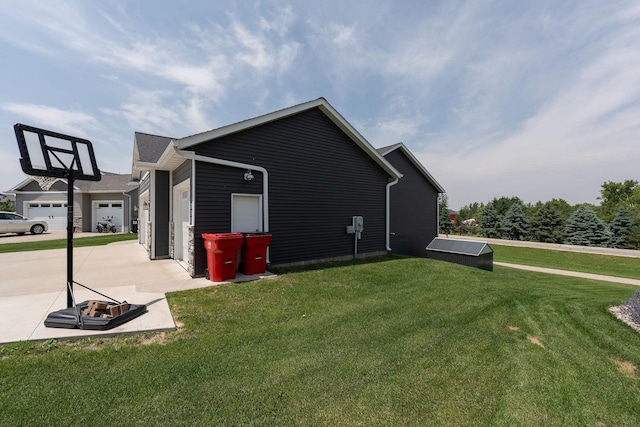 695 Marcus Pl NE, Byron, MN 55920 - view of side of home with a yard and driveway