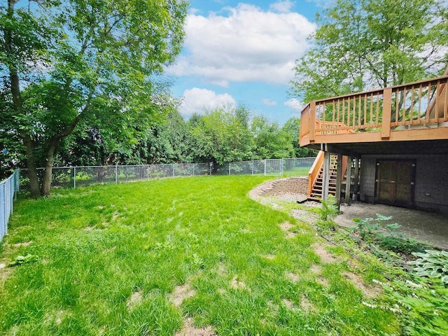 1420 17th St W, Hastings, MN 55033 - fenced backyard with stairway and a wooden deck