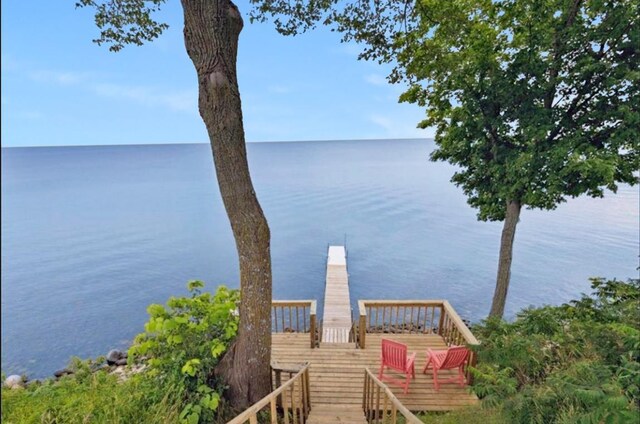 12833 Twilight Rd, South Harbor Twp, MN 56359 - dock area featuring a water view