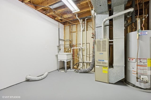 9019 Idaho Ave N, Brooklyn Park, MN 55445 - utilities with water heater and heating unit