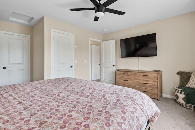 8468 Gateway Cir, Monticello, MN 55362 - bedroom with light carpet and ceiling fan