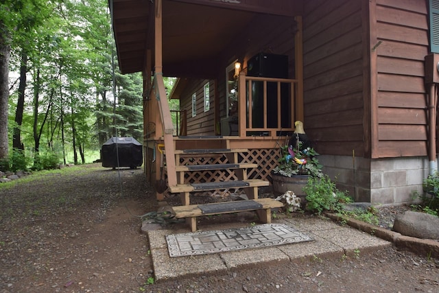 28716 Kilkare Rd, Danbury, WI 54830 - property entrance with a porch