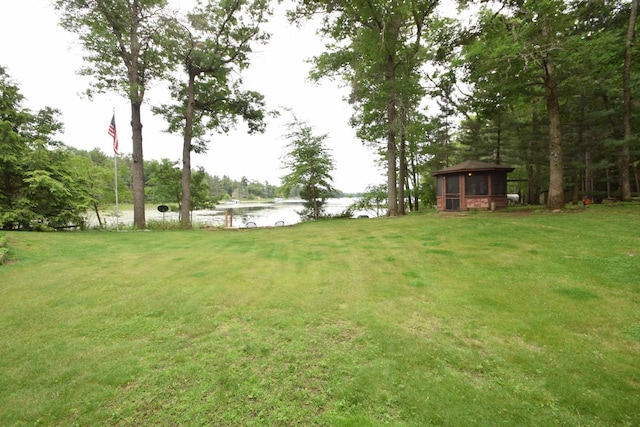 28716 Kilkare Rd, Danbury, WI 54830 - view of grassy yard with a water view