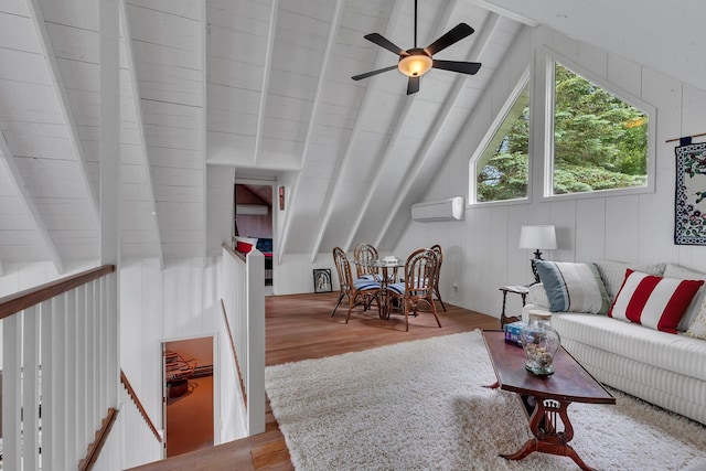 13188 Chicago Club Ln NE, Alexandria, MN 56308 - living room featuring wood finished floors and a ceiling fan