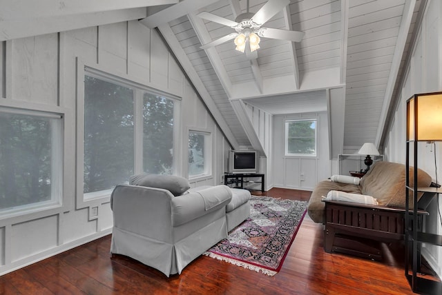 13188 Chicago Club Ln NE, Alexandria, MN 56308 - living room featuring hardwood / wood-style floors and a ceiling fan